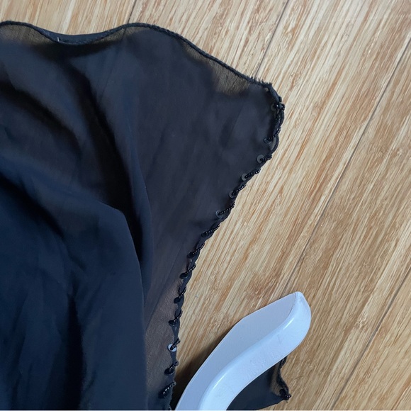 Black with brown accents shimmery belly dance costume. - Picture 8 of 15